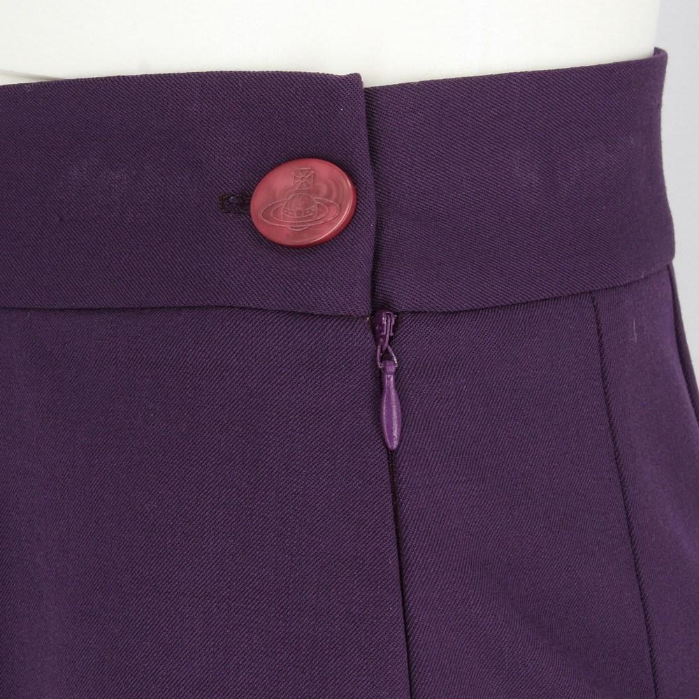 Black 90s Vivienne Westwood Red Label purple wool skirt