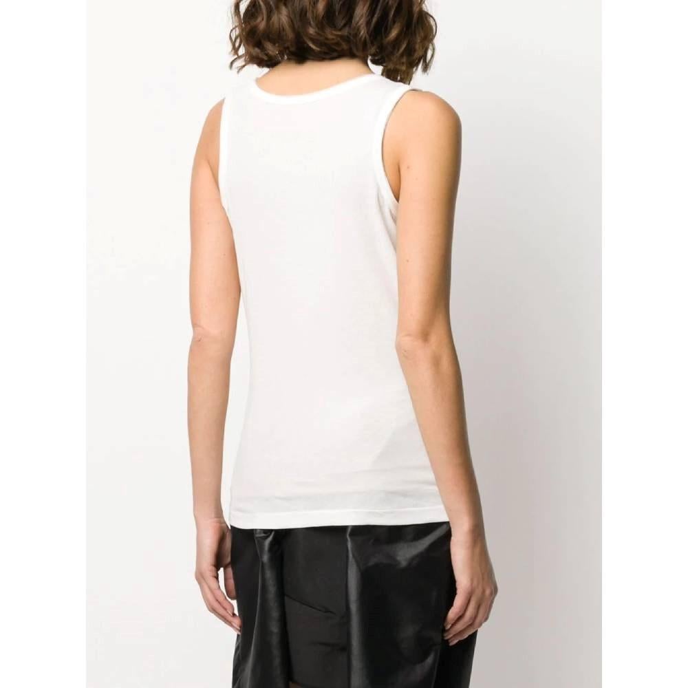 Gray 90s Yohji Yamamoto white cotton top For Sale