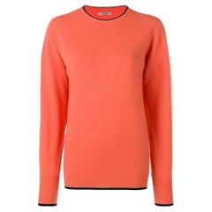 90s Yves Saint Laurent Retro salmon-pink cashmere sweater