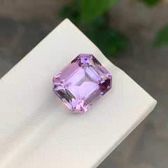 9.10 Carat Natural Loose Amethyst Emerald Shape Gemstone