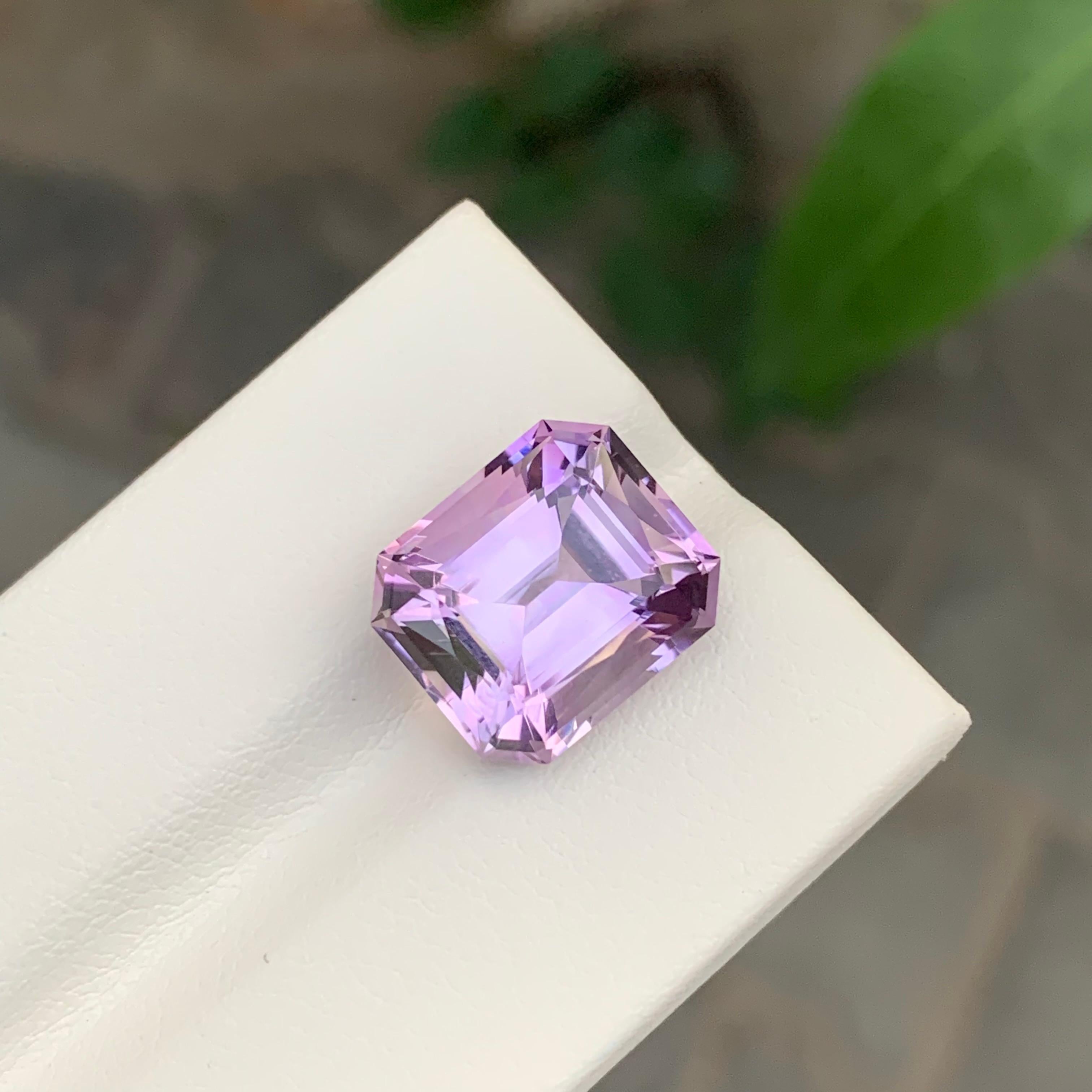 9.10 quilates de amatista natural suelta en forma de esmeralda Gema en venta 3