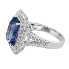 9.10 Carat Sapphire and Diamond White Gold Cocktail Ring