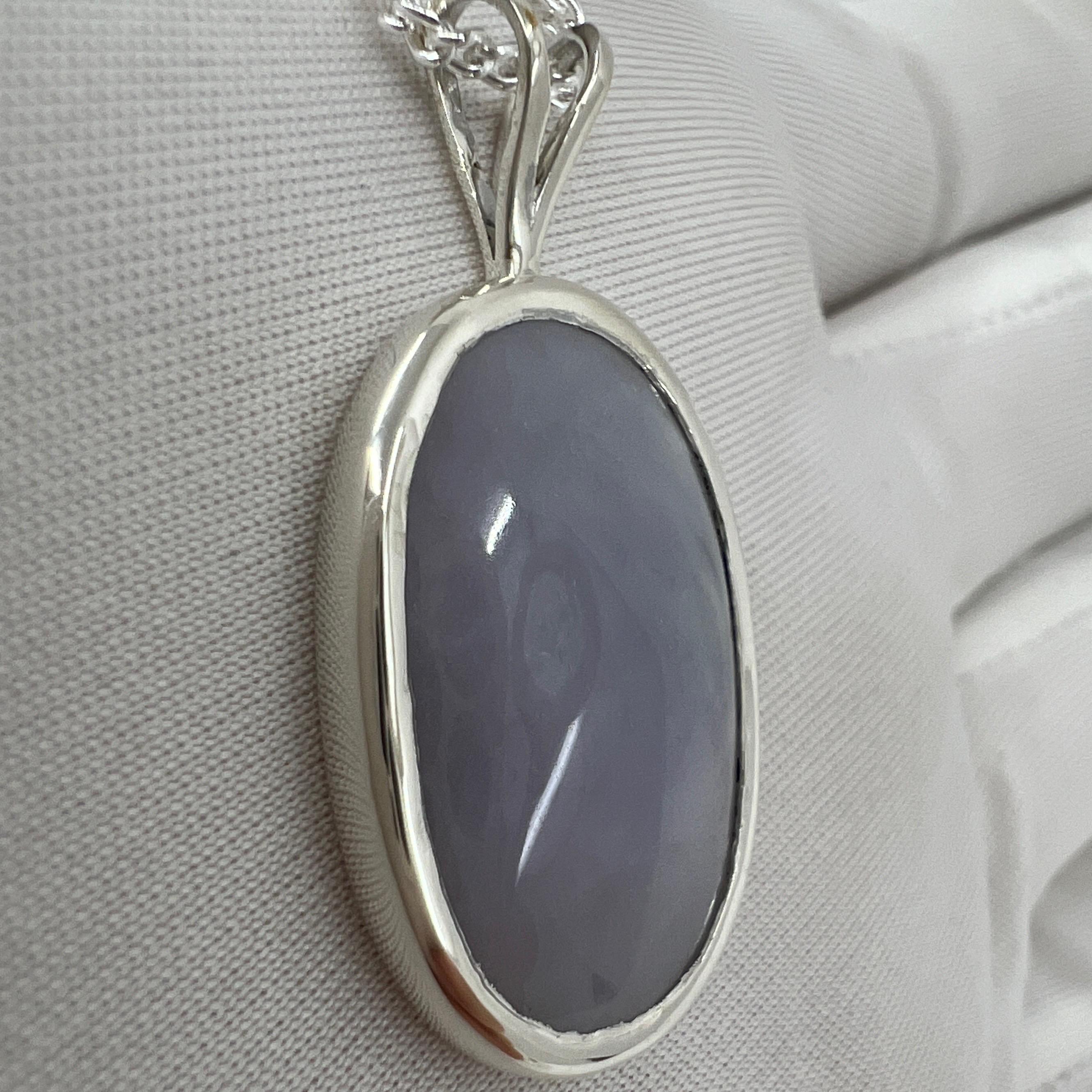 9.10ct GIA Certified Untreated Violet Purple Jadeite Jade A Grade Pendant In New Condition For Sale In Birmingham, GB