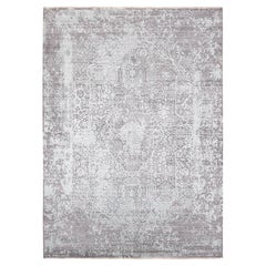 9'10 "x13'10" Vert Seafoam Laine et Soie Noué à la Main Broken Persian Design Rugs