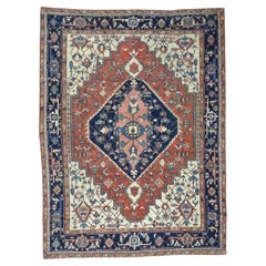 Tappeto orientale annodato a mano "Red Antique Farsian Serapi", 9'10" x 13'5", in buone condizioni