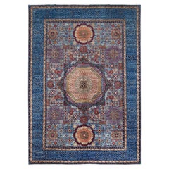 9'10"x13'8" Lichen Blue Mamluk Dynasty Vibrant Wool Hand Knotted Oriental Rug