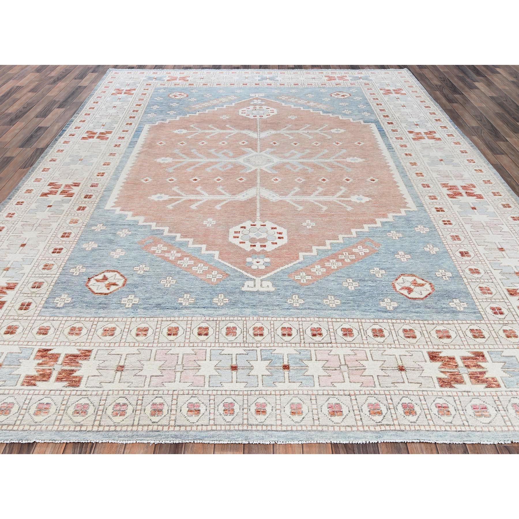 Peach Color, Zero Pile, Anatolian Village Design, Turkish Knot, Sheared Low, Hand Knotted, 100% Wool, Oriental Rug
Primary materials: Wool
Latex: No Pile 
height: 0.25 Inches
Style: Traditional
Primary color: Pink
Secondary colors: Red, Light Blue,