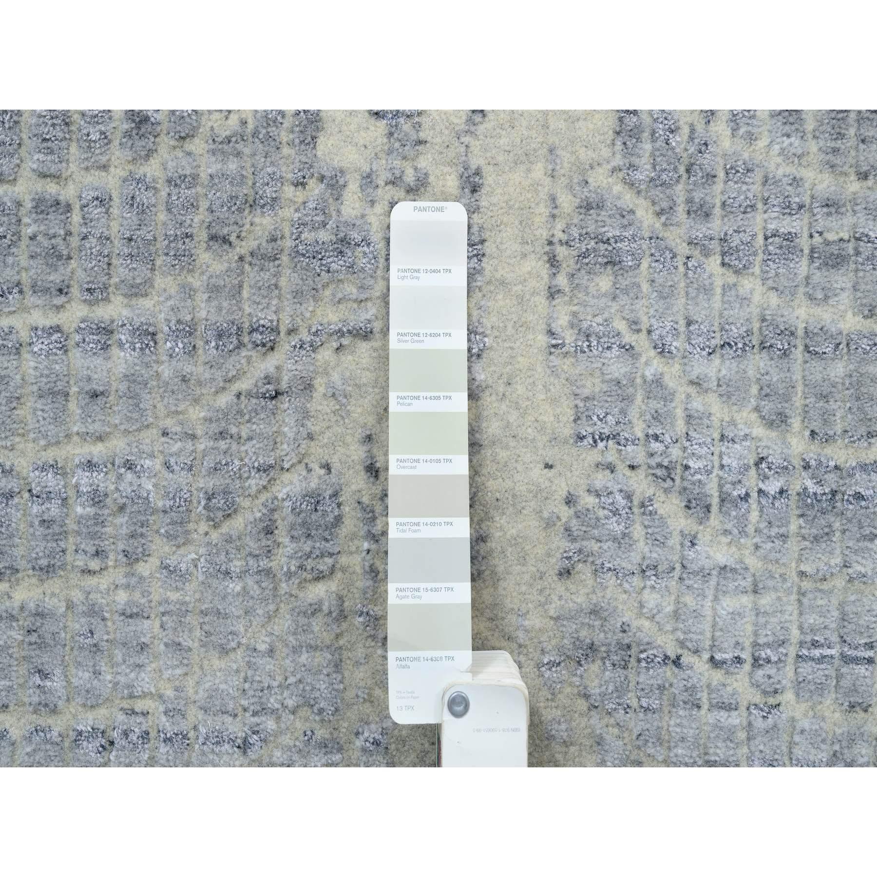 XXI secolo e contemporaneo Tappeto grigio jacquard 9'10 