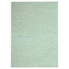 9'10"x14' Green 100% Wool Oxidized and Distressed Grass Design Hand Knotted Rug