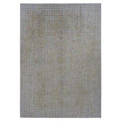 9
10 "x14
 Gris Seda, Diseño Mameluco Roto, Tejida a Mano, Alfombra de Lana y Seda