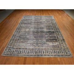 9'10"x14'2" Black-Pink Pure Silk with Khotan All Over Design Hand Knotted Rug