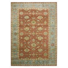 9'10"x15'4" Red Antiqued Persian 250 KPSI 100% Wool Hand Knotted Oversized Rug