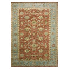 9'10"x15'4" Red Antiqued Persian 250 KPSI 100% Wool Hand Knotted Oversized Rug
