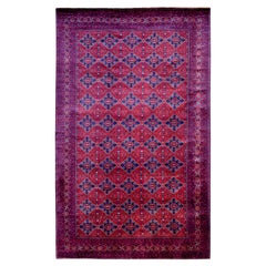 9'10"x16' Red, Afghan Khamyab, Organic Wool Hand Knotted Oversized Rug