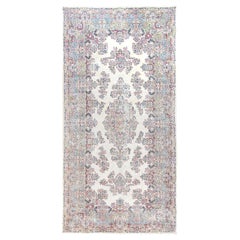 9
10 "x19
7" Elfenbein Vintage Persisch Kerman Handgeknüpft Weiche Wolle XL Orientteppich