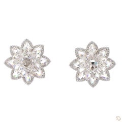9,11-Karat-Ohrringe aus Gold mit Diamanten im Rosenschliff