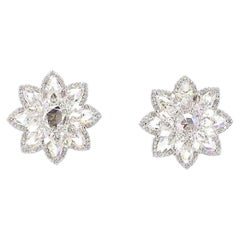 9,11-Karat-Ohrringe aus Gold mit Diamanten im Rosenschliff