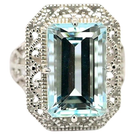 925 sterling silver aquamarine rings