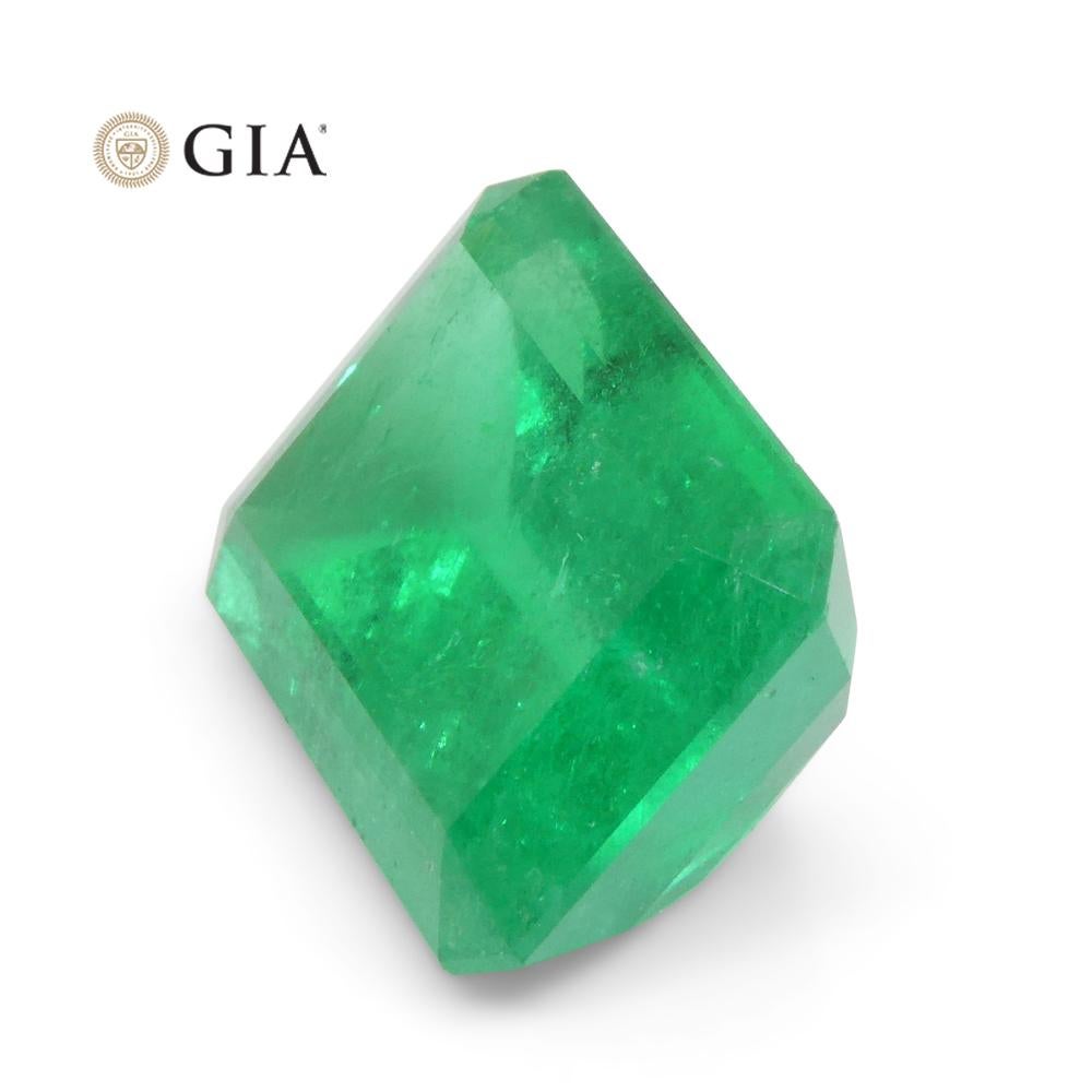 9.11ct Emerald Cut/Octagonal Vivid Green Emerald GIA Certified Colombia 11