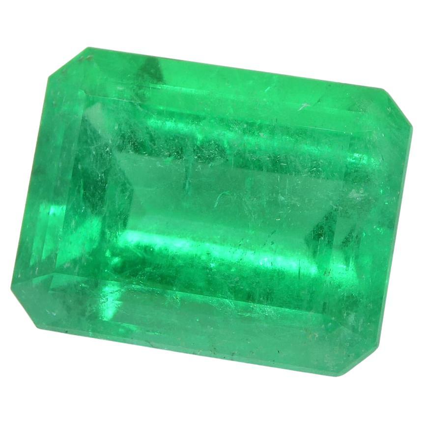 GIA Certified 10.16CT Natural Colombian Green Emerald Square Cut
