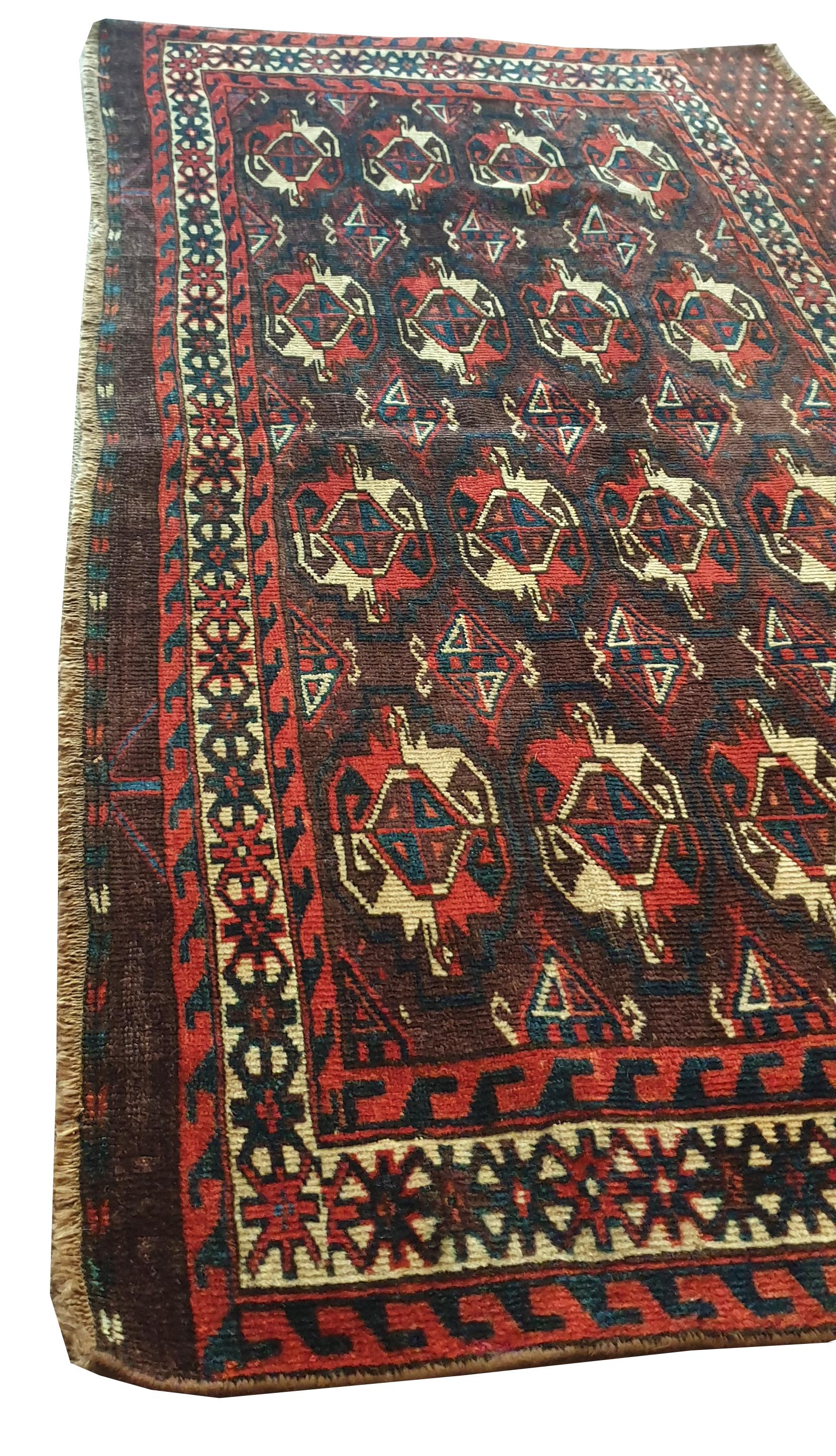 912 - Antique Bukhara Turkmen Horse Cover 