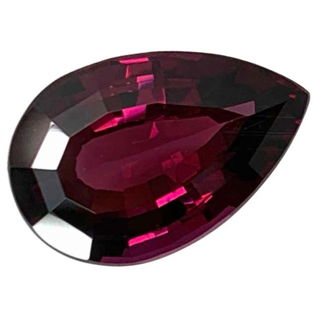 Rhodolite Garnet Ring Gem 9.27 Carat Unset Oval Loose Gemstone For Sale ...