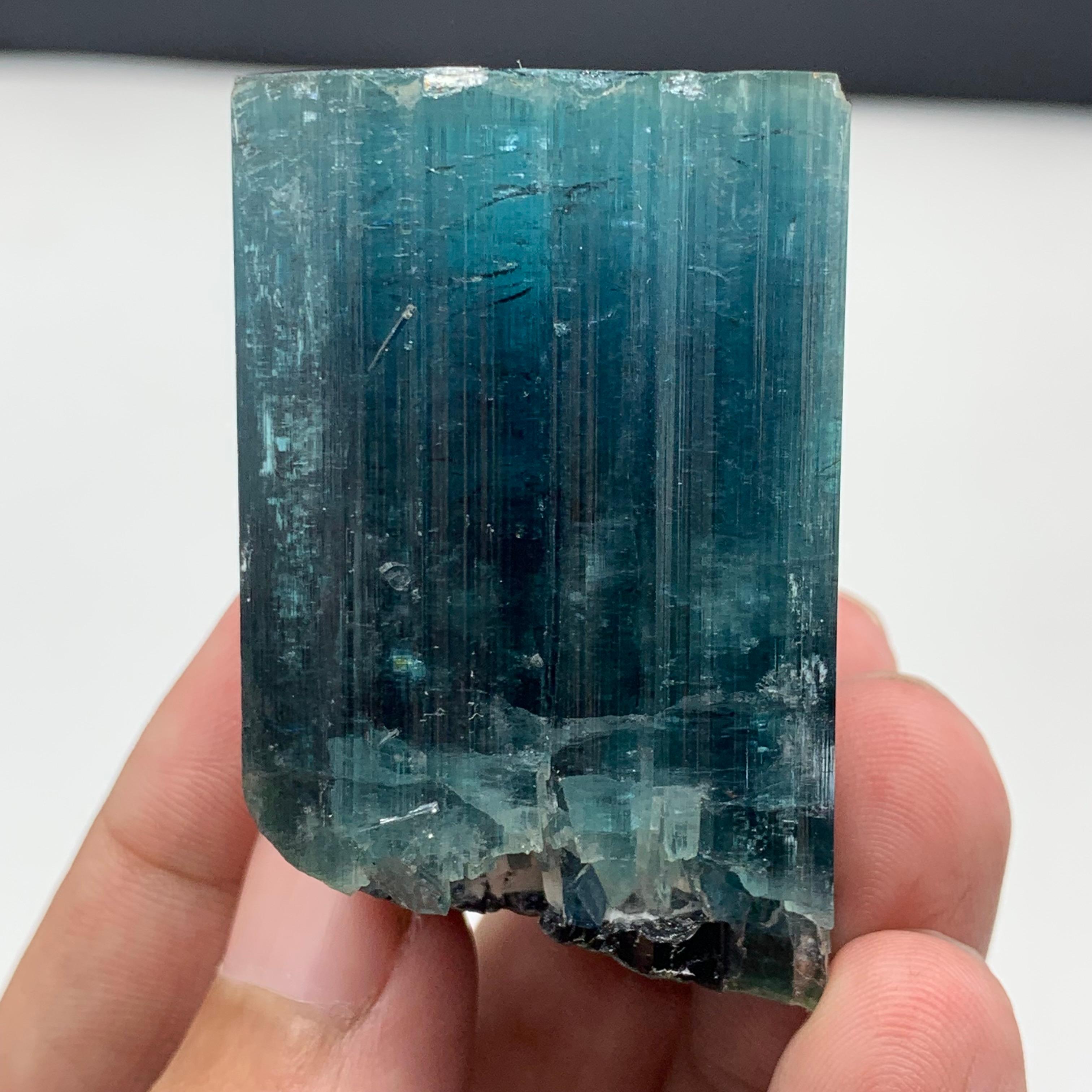 Adam Style 91.22 Beautiful Indicolite Tourmaline Crystal From Kunar, Afghanistan  For Sale