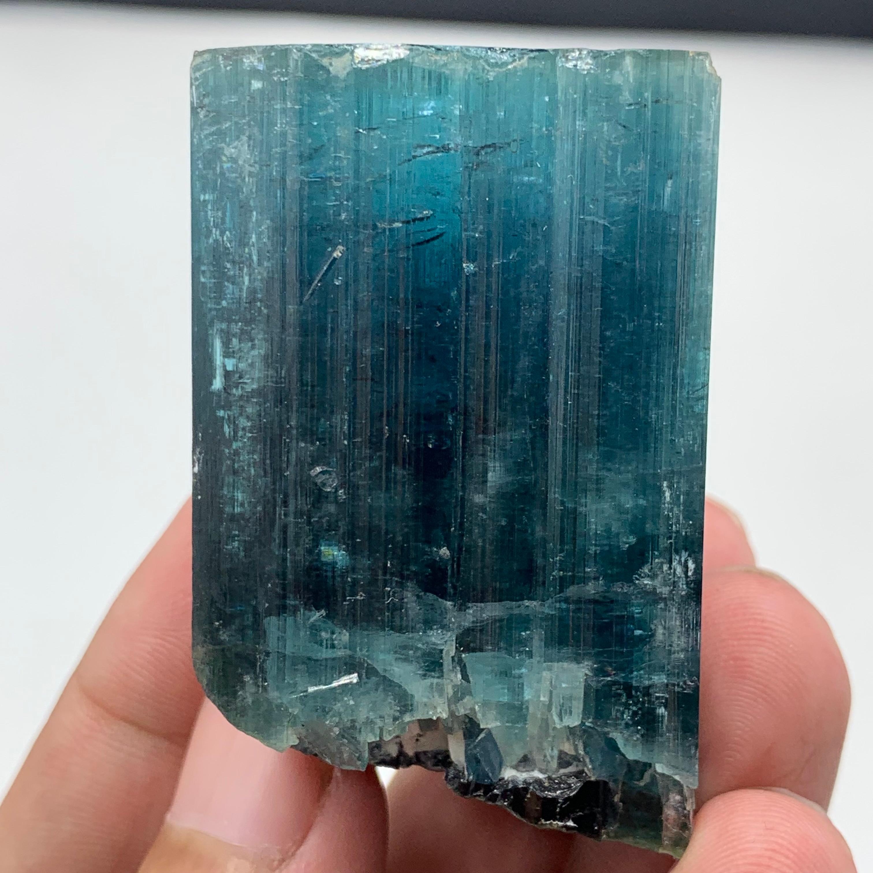 Other 91.22 Beautiful Indicolite Tourmaline Crystal From Kunar, Afghanistan  For Sale