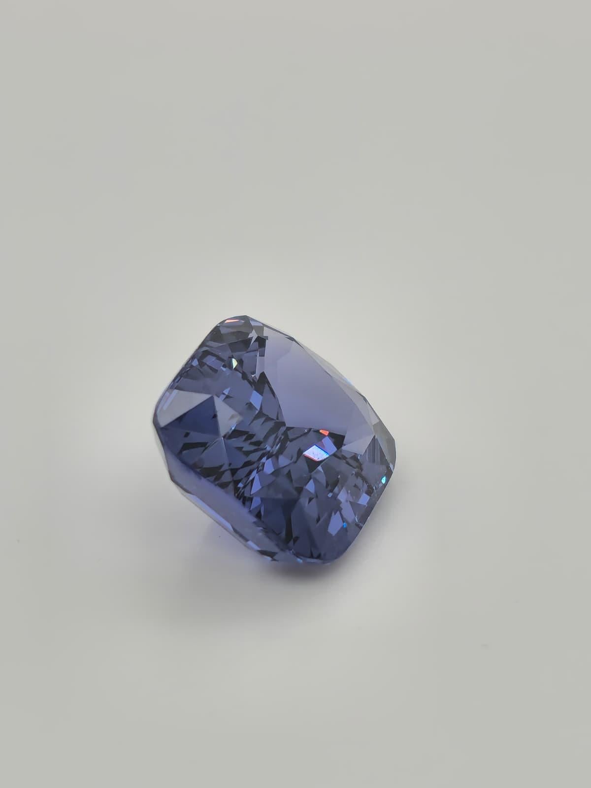 Cushion Cut 9.12ct Bleu Cushion Shape Natural Spinel (No Heat) For Sale