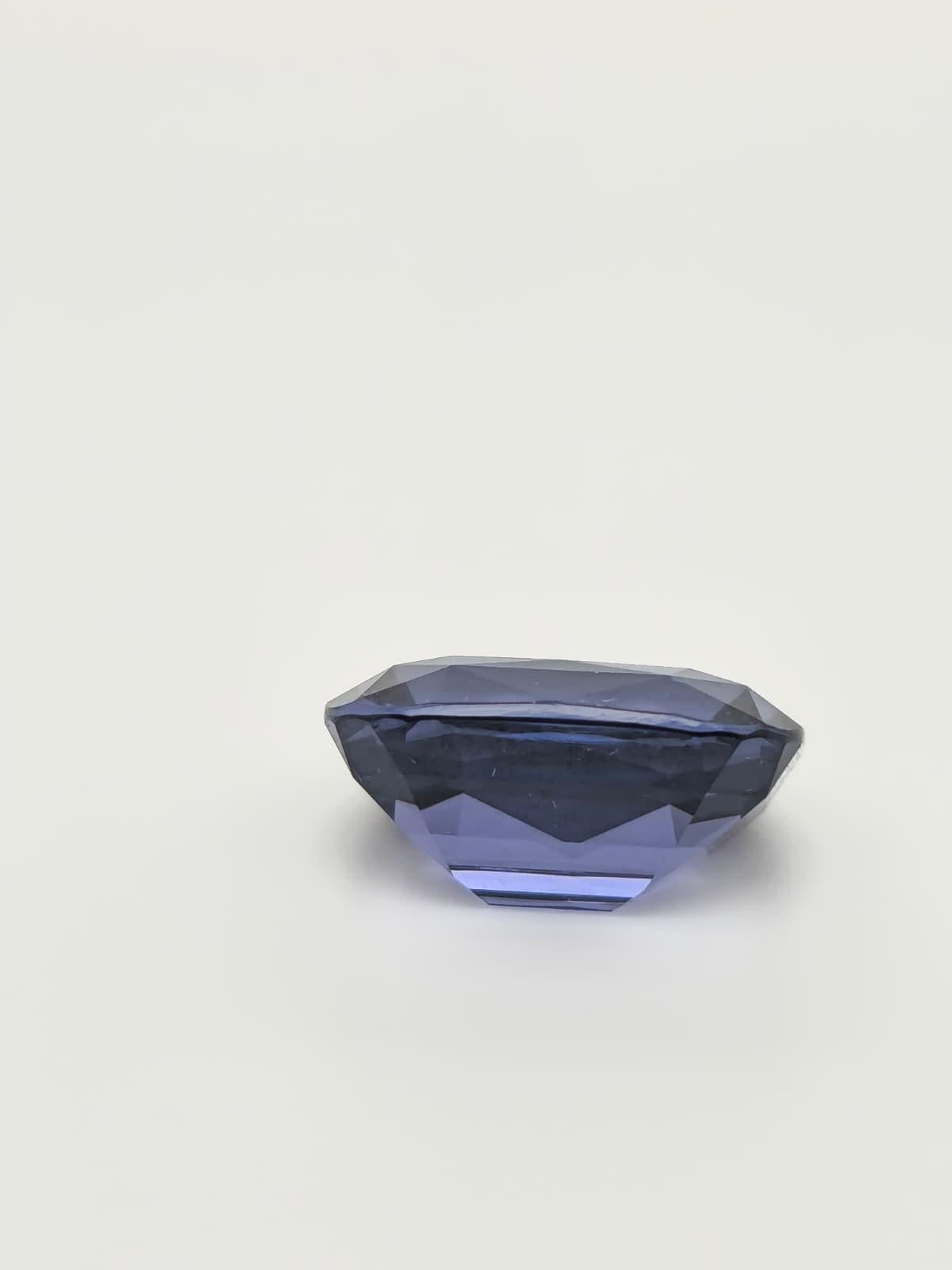 Women's or Men's 9.12ct Bleu Cushion Shape Natural Spinel (No Heat) For Sale