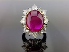 9.13 Carat Burma Ruby and Diamond Cocktail Ring