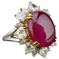 9.13 Carat Burma Ruby and Diamond Cocktail Ring 9.13 Carat Burma Ruby and Diamond Cocktail Ring