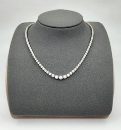Collier de diamants gradués Riviera 9.13 ct - Platine