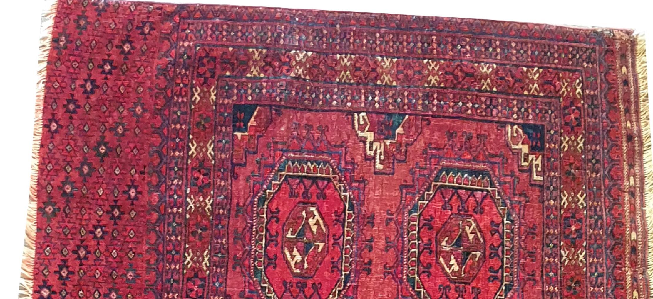 Hand-Knotted 914 - Beautiful Turkmen from the 19th Century for Horse or Chuval Cover