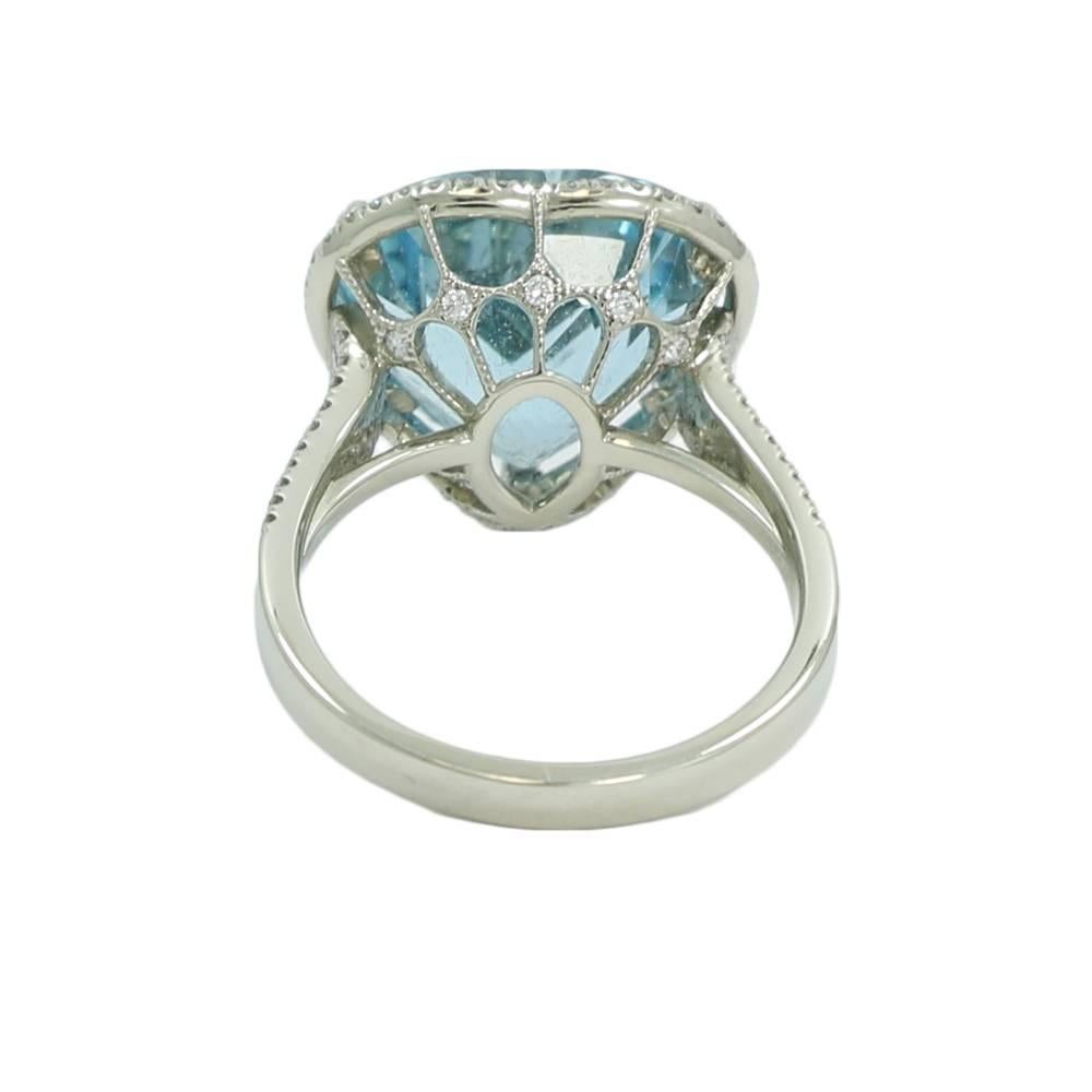 heart shaped aquamarine ring
