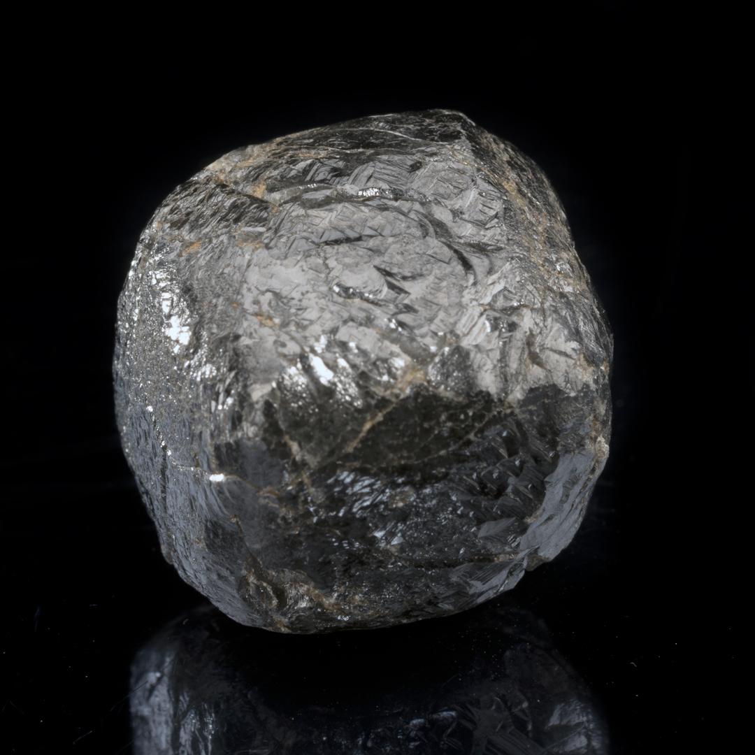Uncut 91.40 Carat Natural Rough Black Diamond Cube For Sale