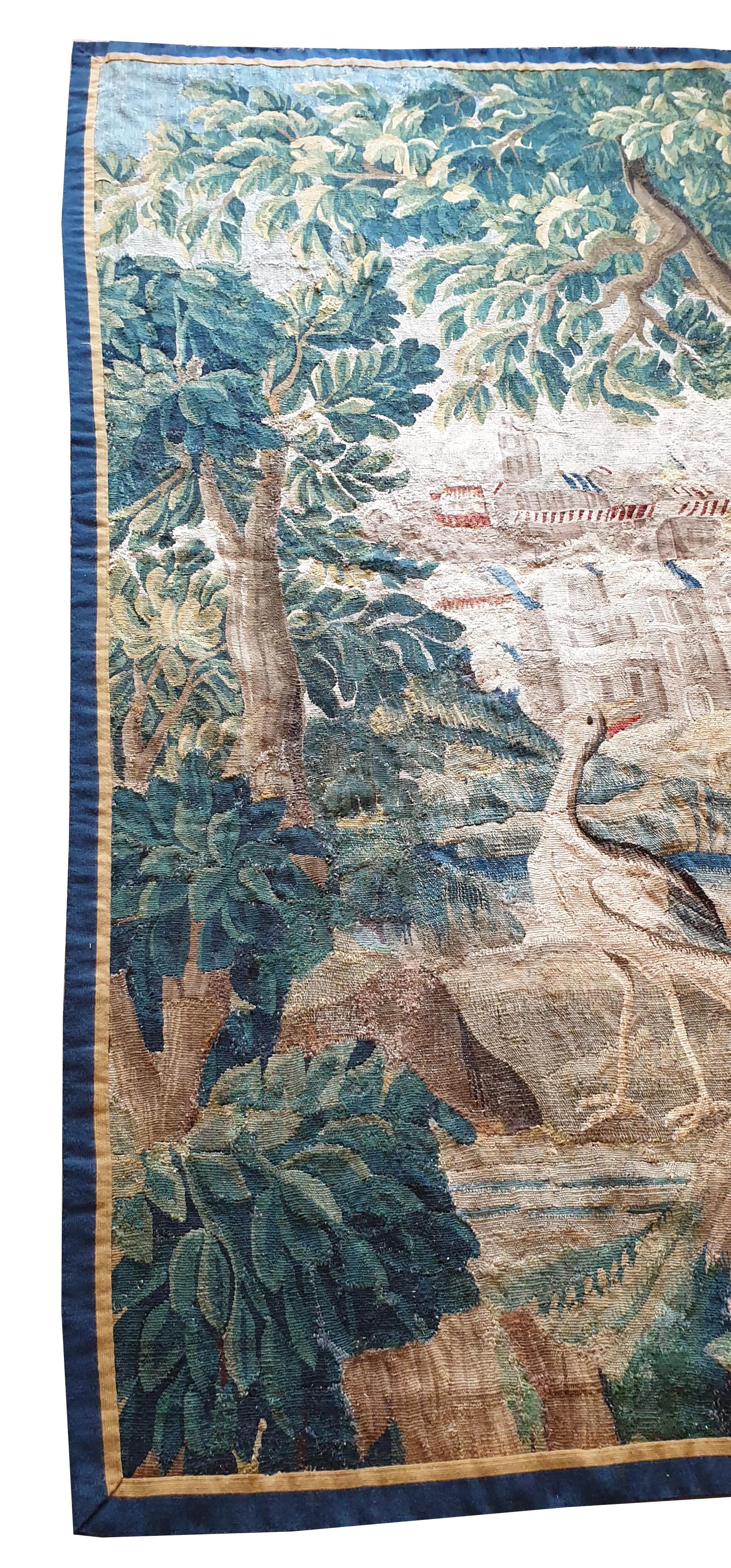 N° 915, 18th century tapestry Aubusson
in very good general condition and fresh colors 

Measures: 220 x 125.