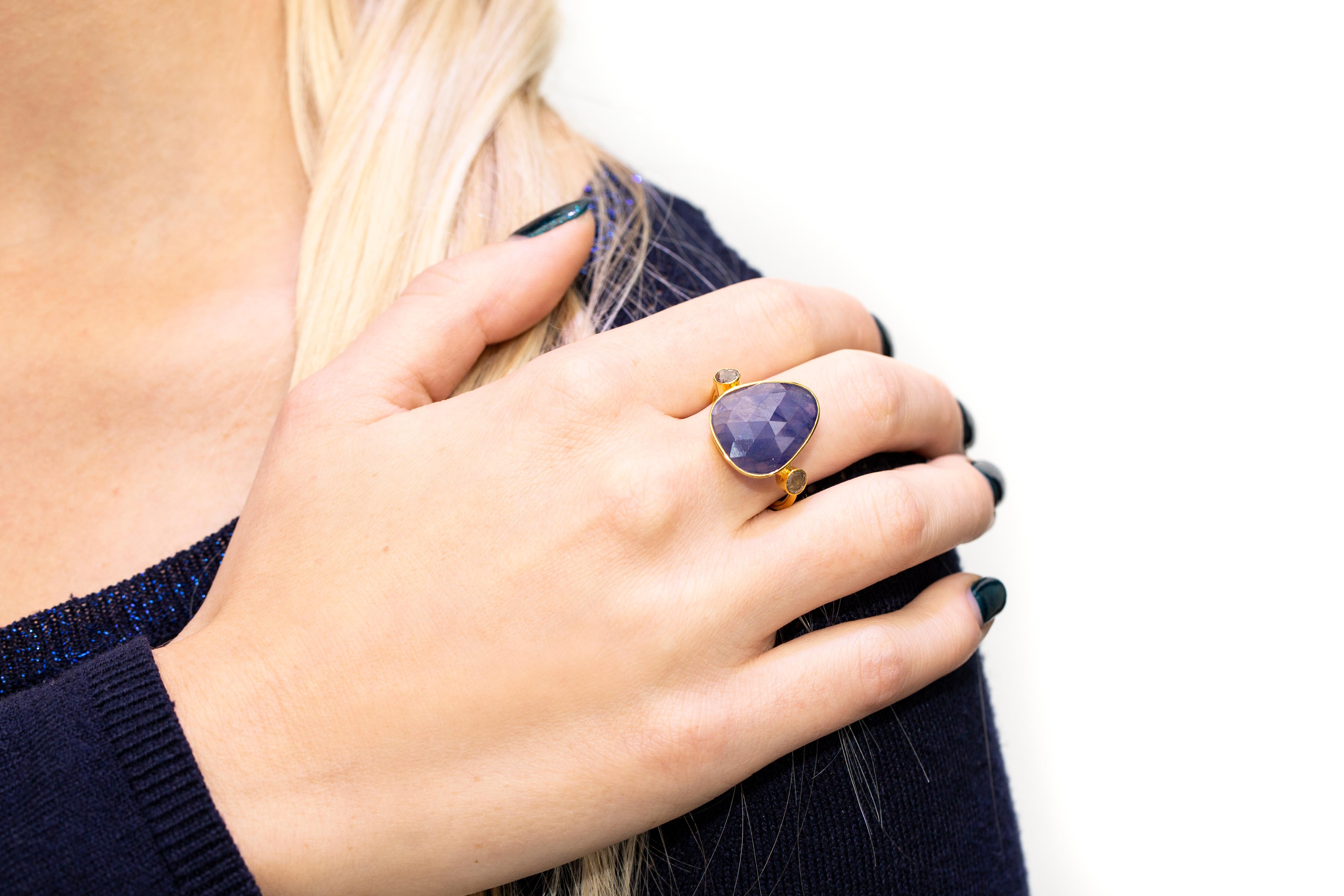 artisan blue sapphire engagement rings