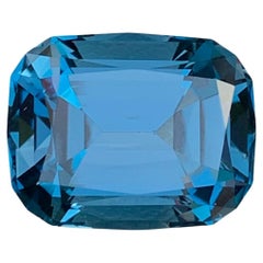 9.15 Carat Fabulous Faceted London Blue Topaz Cushion Shape Gemstone