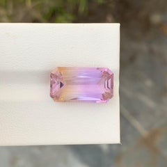 9.15 Carat Natural Loose Ametrine Emerald Shape Gem For Jewellery Making