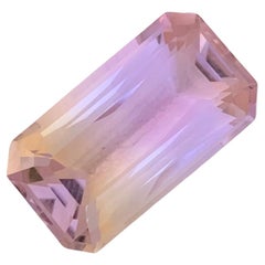 Used 9.15 Carat Natural Loose Ametrine Emerald Shape Gem For Jewellery Making 