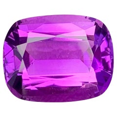 9.15 Carat Natural Loose Purple Amethyst Stone Cushion Cut Brazilian Gemstone