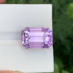 9.15 quilates de Kunzita natural suelta de color violáceo sin calor talla esmeralda gema afgana