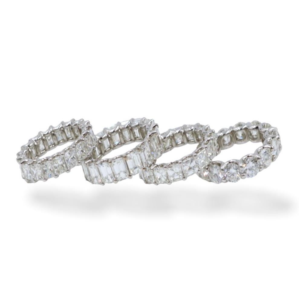 En vente :  Bracelet éternité en platine avec diamant ovale de 9,15 carats, taille 6 5