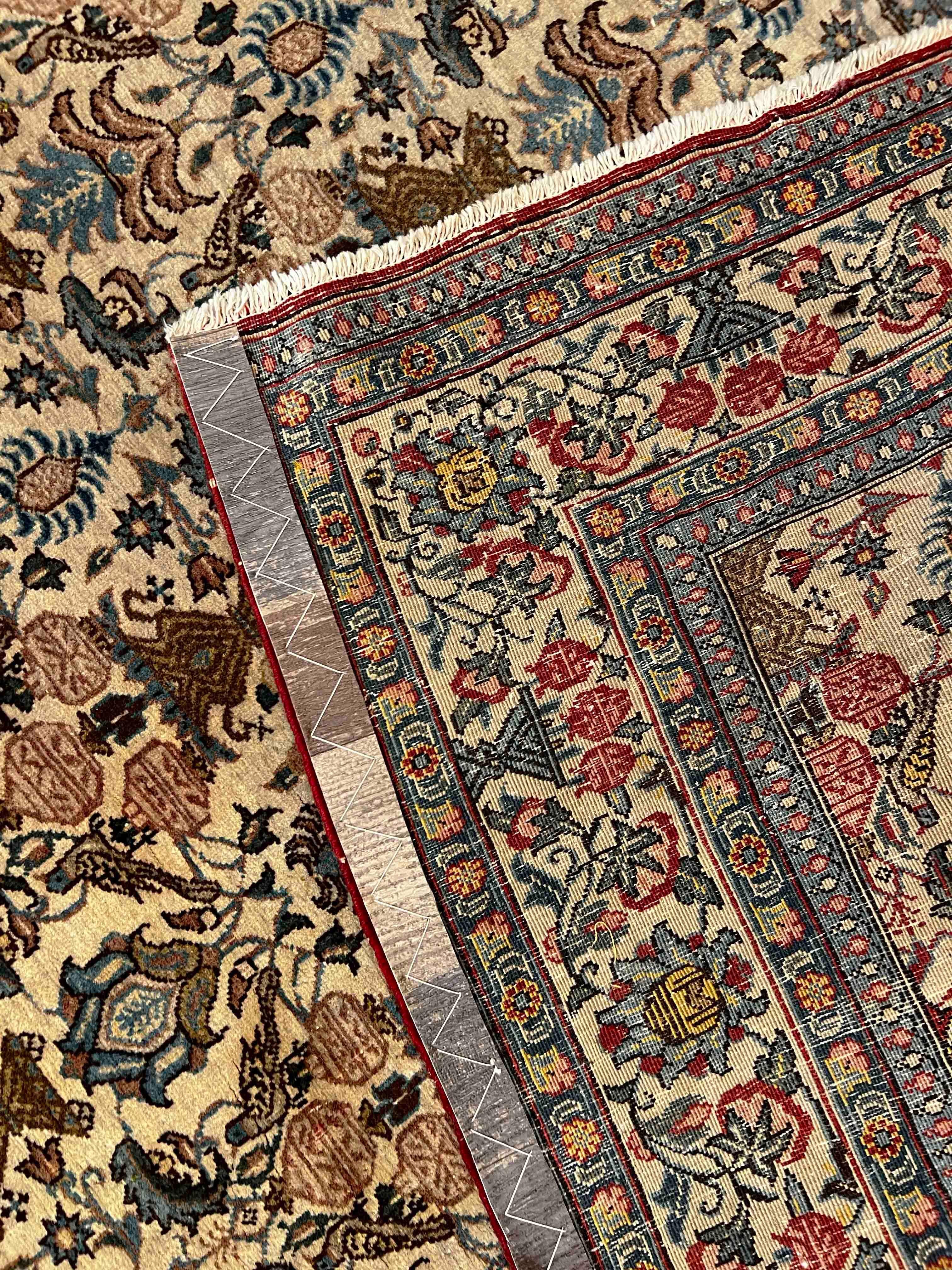 Milieu du XXe siècle 916 - Magnifique tapis vintage Qom en vente