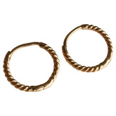 Orecchini a cerchio in oro 916 - cerchio in oro 22k - orecchino a cerchio in oro 916 15mm/1,5cm-2,06g