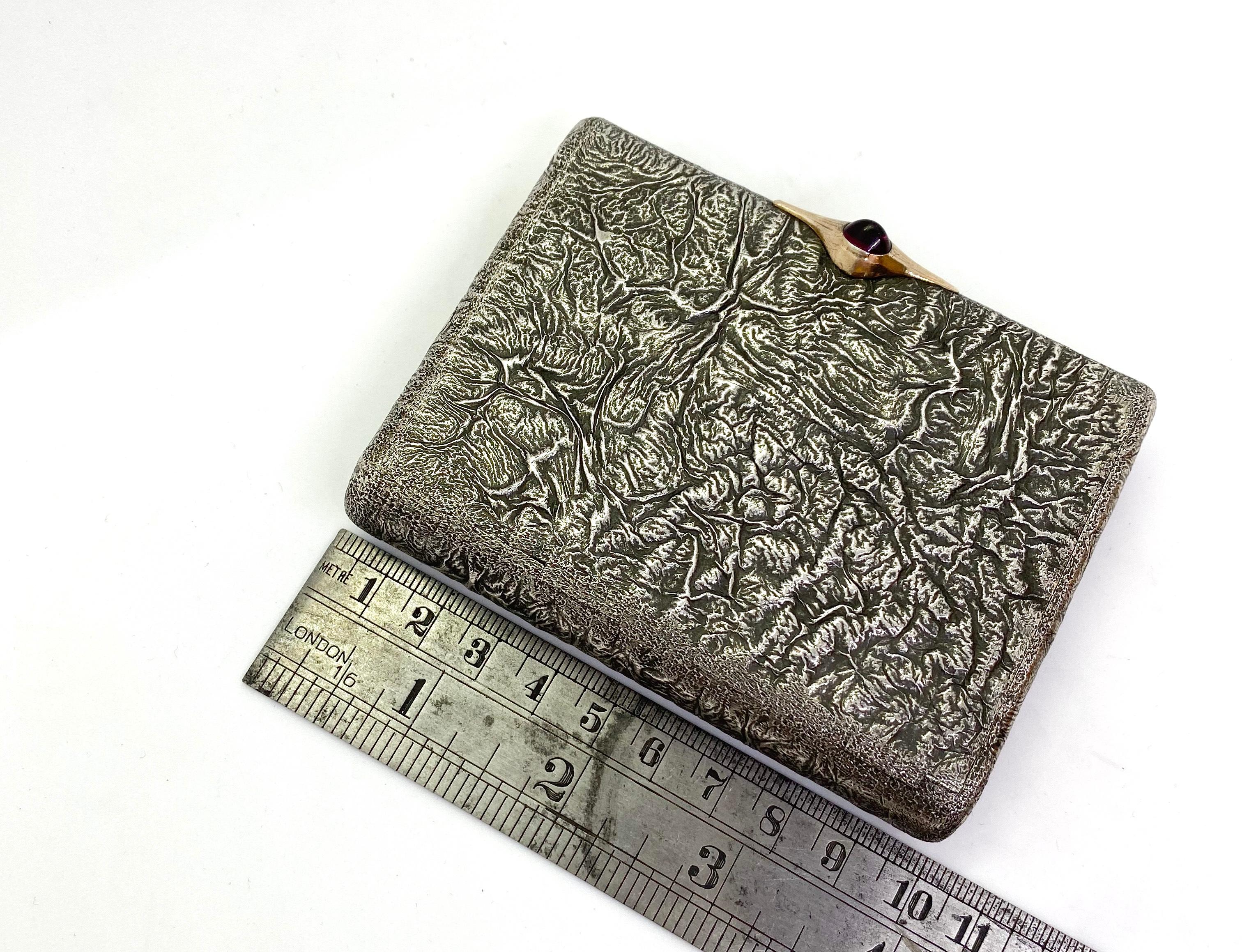 916 Silver Inside Gilded Soviet Union Russia Cigarette Case 5