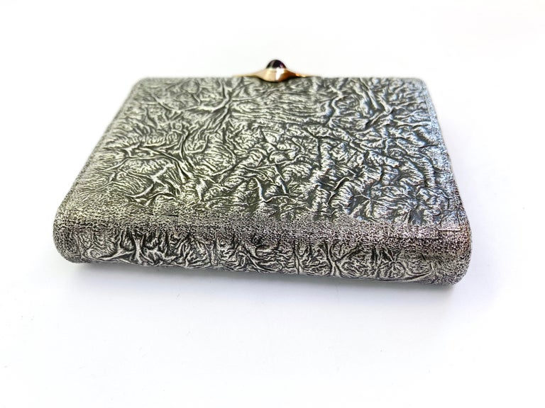 silver cigarette case value 916 Silver Inside Gilded Soviet Union Russia Cigarette Case