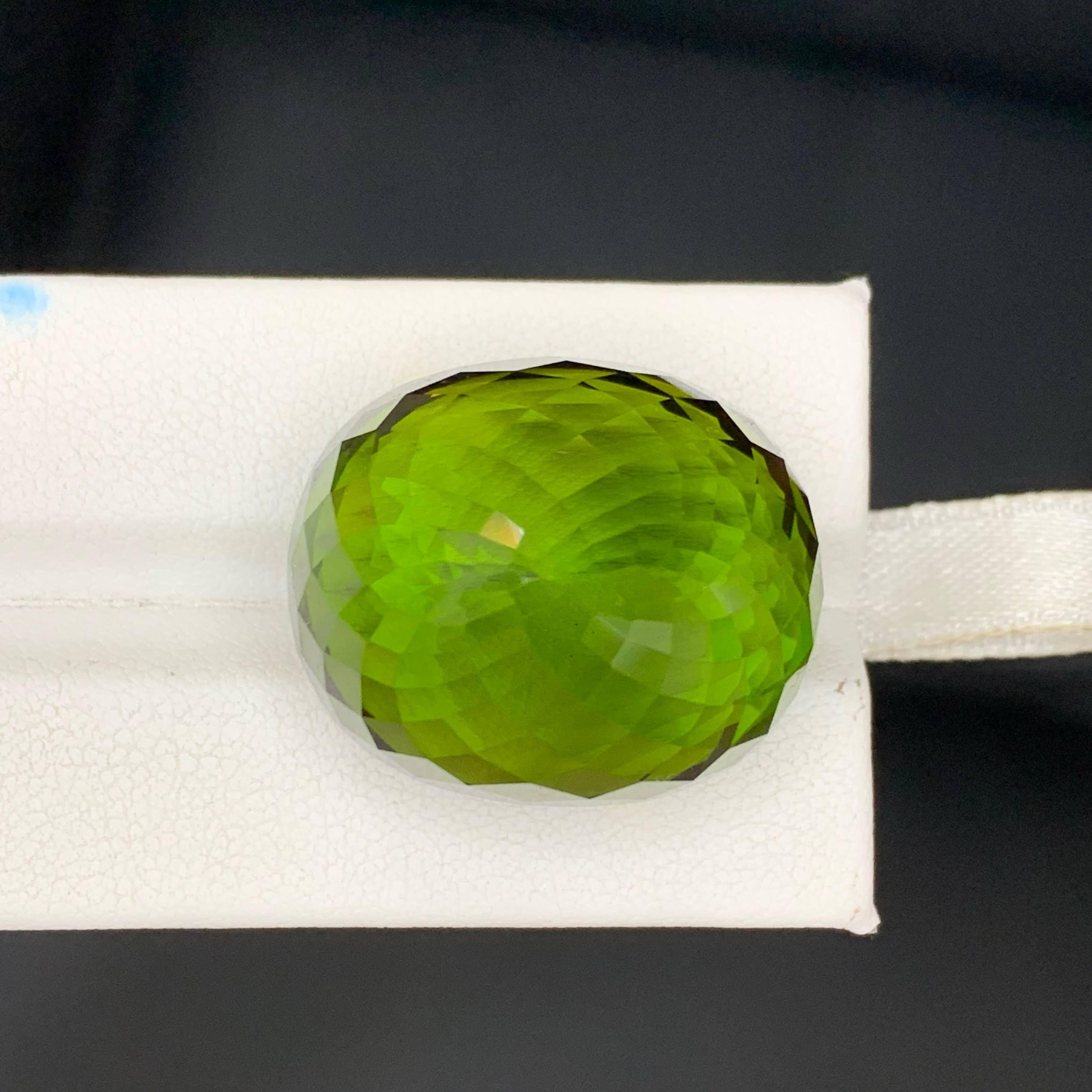 91,65 Karat Natürlicher loser grüner Turmalin Stein Ovalschliff Afrika Edelstein (Moderne) im Angebot