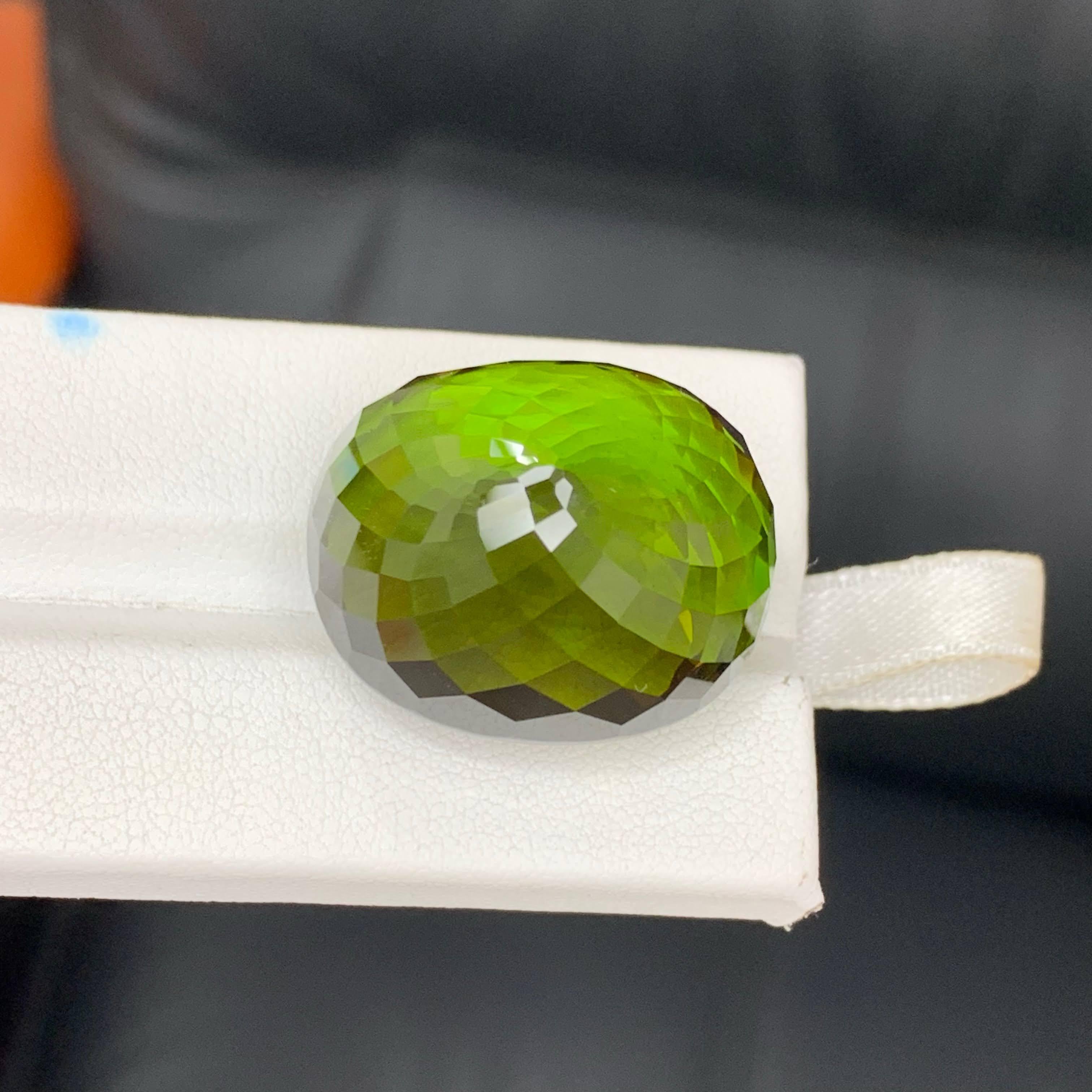 91,65 Karat Natürlicher loser grüner Turmalin Stein Ovalschliff Afrika Edelstein im Zustand „Neu“ im Angebot in Bangkok, TH